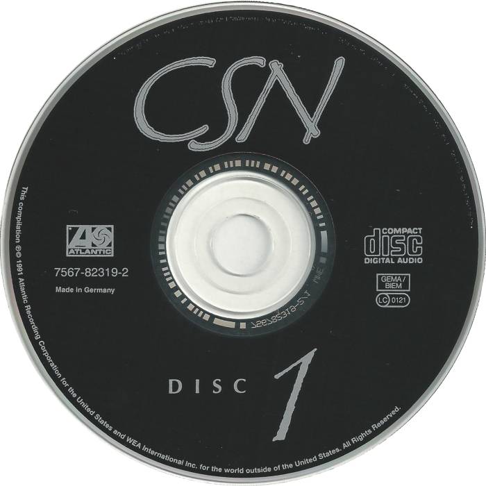 Crosby, Stills and Nash CSN : CD1